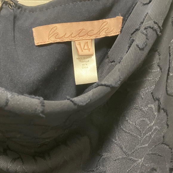 Host Pick! 👗Anthropologie Navy Brocade Midi Dress, 14 - Picture 5 of 10